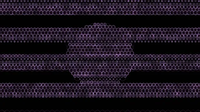 4K UHD 60fps Screensaver PC VJ Loop Purple Hexagon