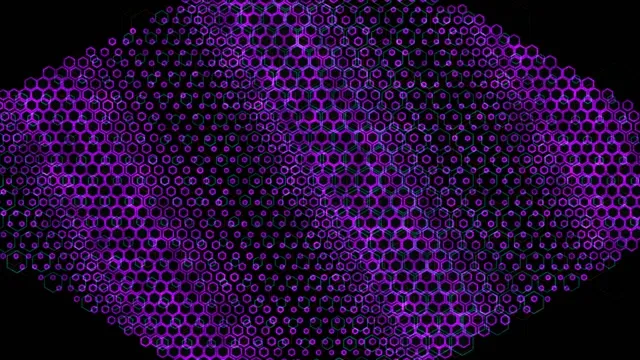 4K UHD 60fps Screensaver PC VJ Loop Purple Hexagons