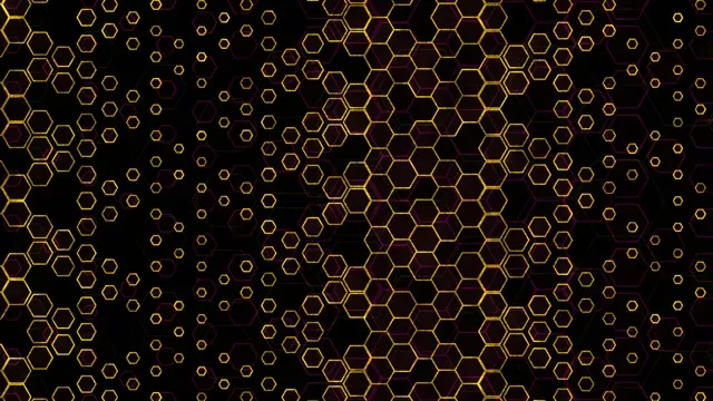 4K UHD 60fps Screensaver Windows 10 VJ Loop Golden Hexagons