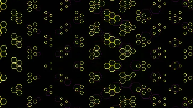 4K UHD 60fps Screensaver Yellow Hexagons PC