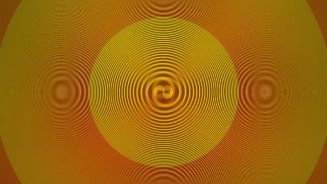4K UHD 60fps Spiral Vortex Screensaver | Golden Yellow Motion Background