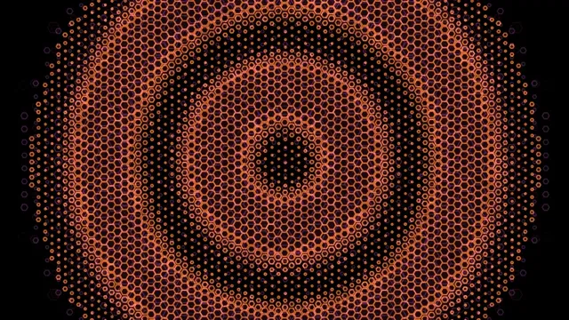 4K UHD animated hexagon particle motion background for broadcast