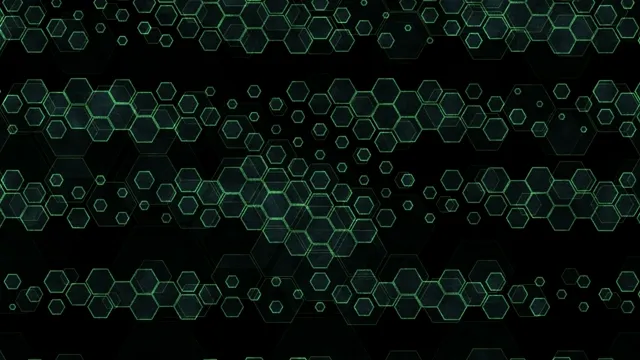 4K UHD digital hexagon matrix motion background for broadcast