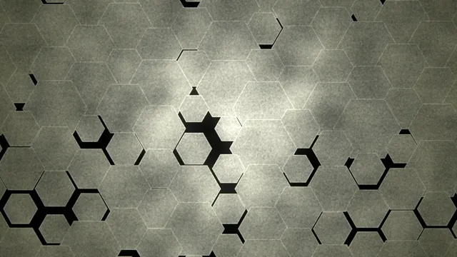 4K UHD futuristic hexagonal motion background with dynamic geometric shapes