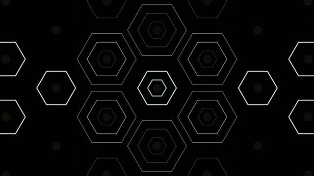 4K UHD geometric hexagon motion background for broadcast and video