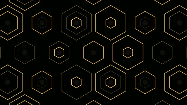 4K UHD gold hexagon geometric pattern seamless loop background
