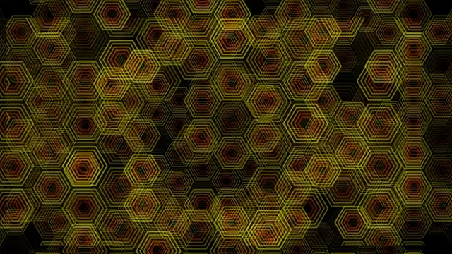 4K UHD Neon Hexagon Motion Background for Video Production