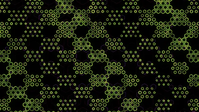 4K UHD neon hexagon pattern motion background for broadcast