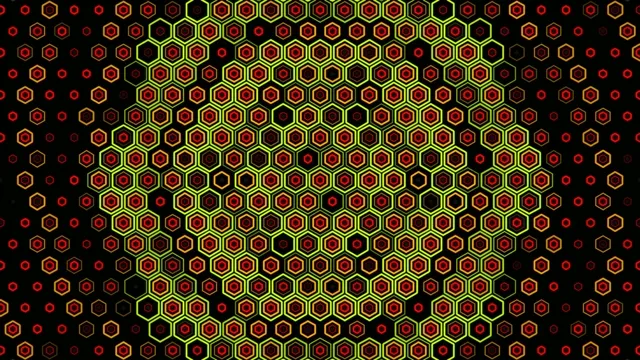 4K UHD neon hexagon tech motion background for broadcast