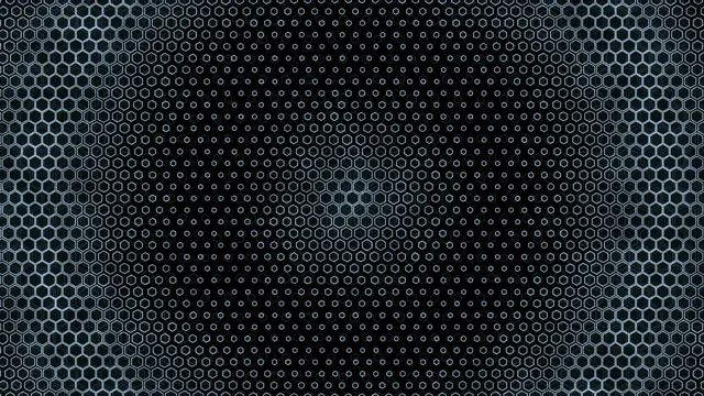 4K Ultra HD hexagonal honeycomb grid motion background loop