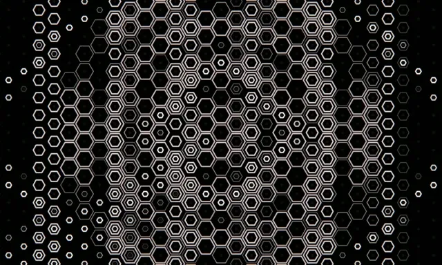 5:3 Wide | 60fps Honeycomb Hexagonal Pattern Screensaver VJ Motion Background
