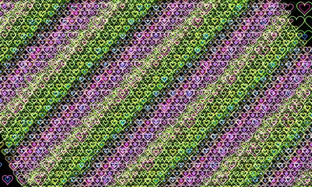 5:3 Wide | Neon Heart Animated 60fps Screensaver Background Motion Loop