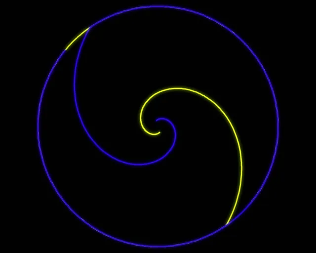 5:4 Industrial | 60fps Neon Spiral Screensaver - Glow Motion Background VJ