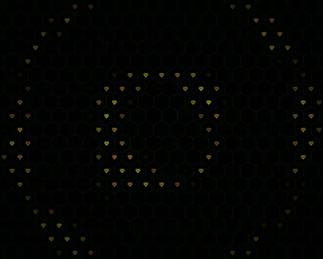 5:4 Industrial | 60fps Screensaver - Hearts Dark Hexagon Grid | VJ Loop