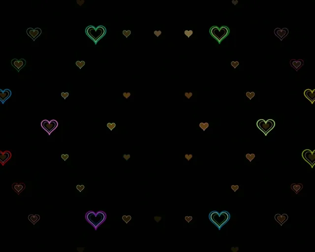 5:4 Industrial | Colorful Falling Hearts 60fps Screensaver Loop