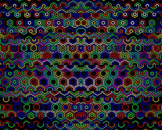 5:4 Industrial | Neon Hexagon 60fps Screensaver VJ Background Loop