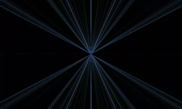 5:3 Wide 60fps Neon Tunnel Vj Loop - Blue Radial Burst Screensaver
