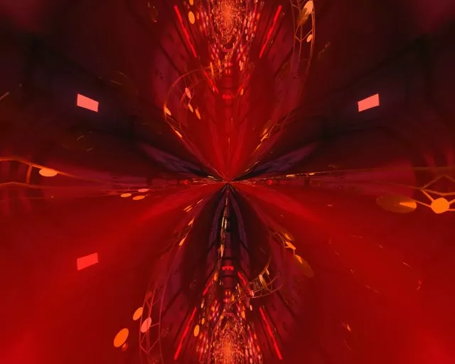 5:4 Industrial Neon Tunnel | 60fps Screensaver | VJ Loop Radial Burst