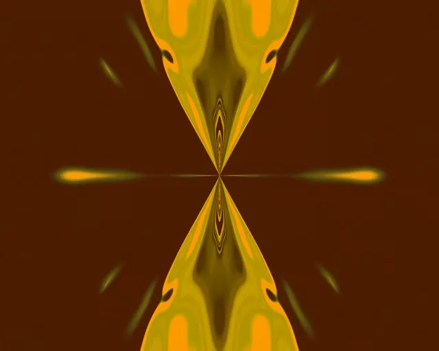 5:4 industrial túnel neon | 60fps screensaver | VJ loop vórtice simétrico dourado