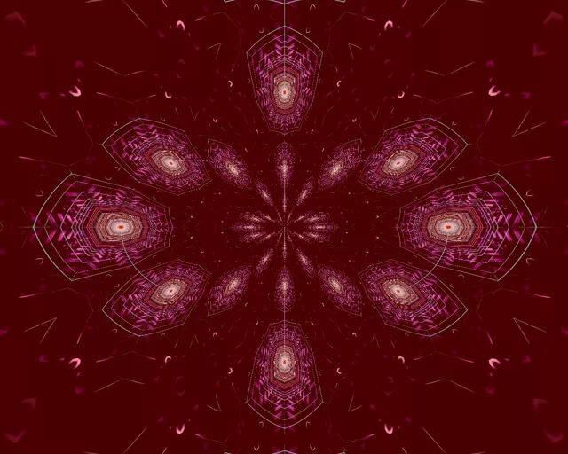 5:4 ইন্ডাস্ট্রিয়াল নিয়ন টানেল পালসেটিং হেক্সাগন ভরটেক্স 60fps স্ক্রিনসেভার vj loop