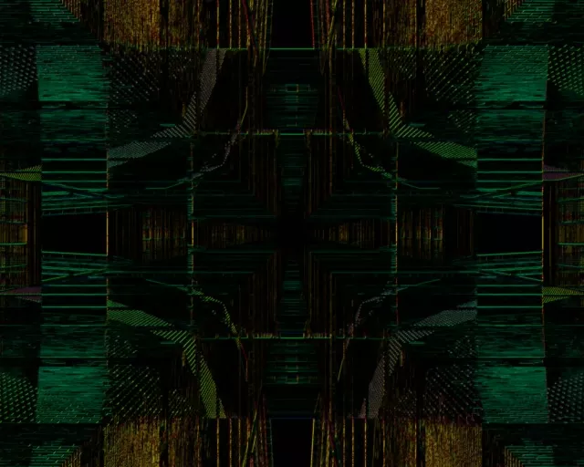 5:4 industrial neon tunnel screensaver 60fps symmetrical vortex vj loop