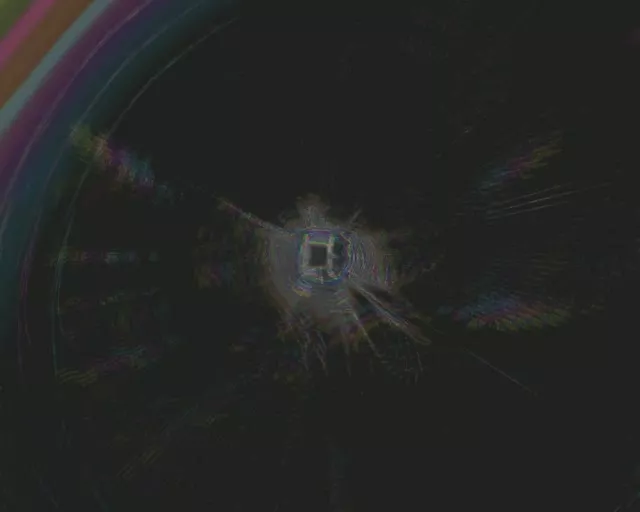 5:4 Túnel de neón industrial VJ loop 60fps protector de pantalla vórtice geométrico pulsante