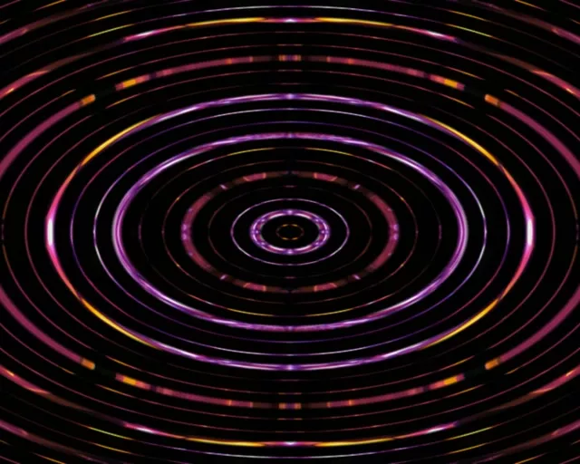 5:4 Industrial Neon Tunnel VJ Loop 60fps Screensaver Spiraling Rings