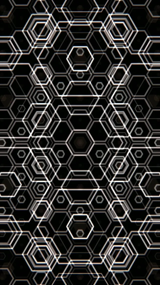9:16 Reels 60fps Hexagon Geometric Motion Screensaver Live Wallpaper