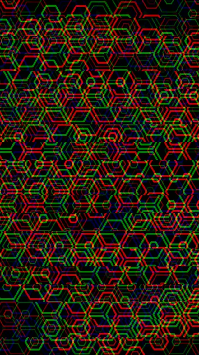 9:16 Reels | Dark Neon Hexagons 60fps Screensaver Motion Background