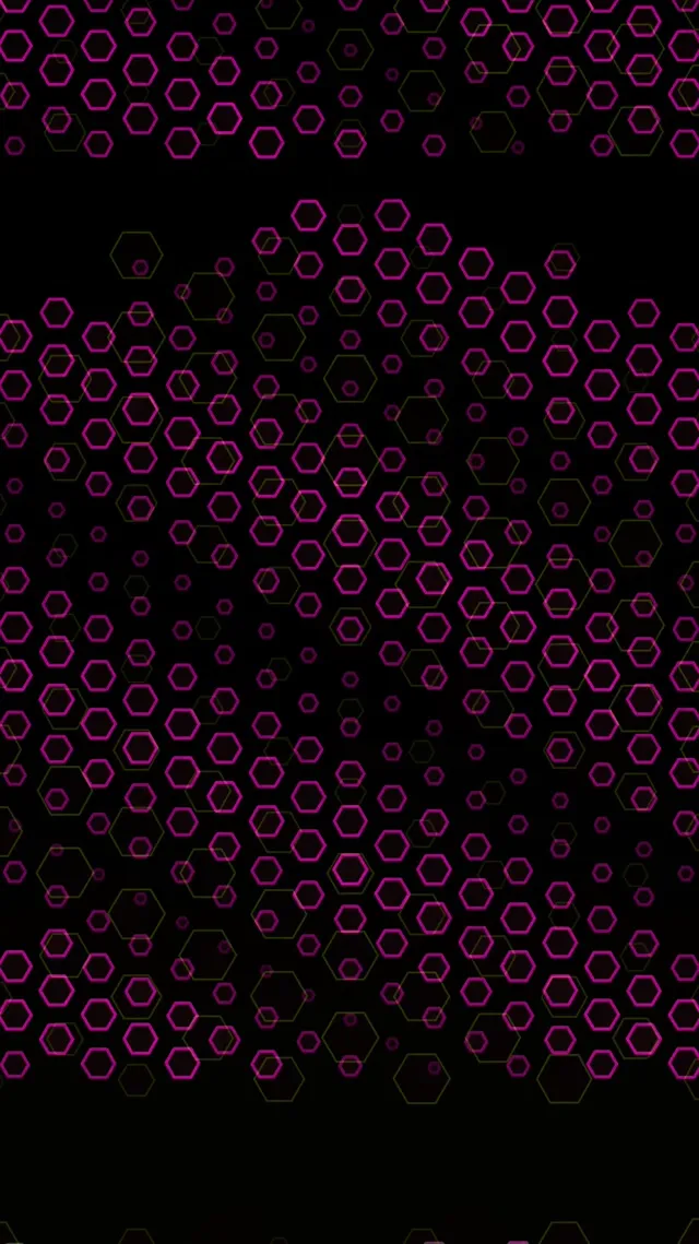 9:16 Reels | Dynamic Neon Hexagon Particles 60fps Screensaver Live Wallpaper