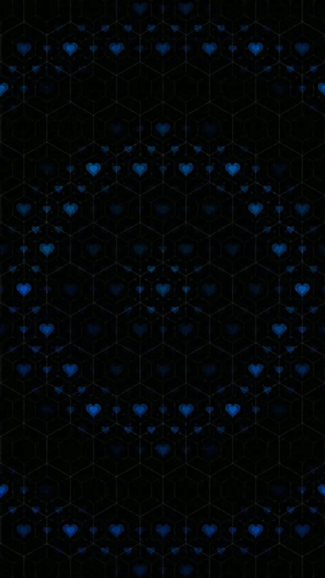 9:16 Reels | Glowing Blue Hearts 60fps Screensaver Live Wallpaper