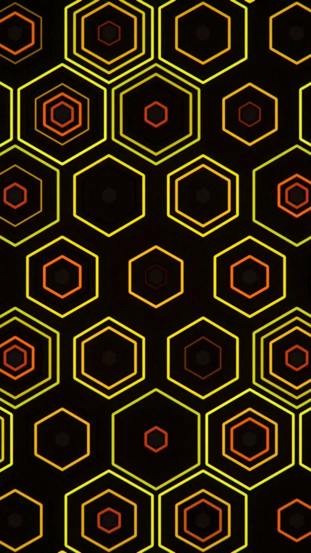 9:16 Reels | Neon Hexagon Grid 60fps Live Wallpaper Motion