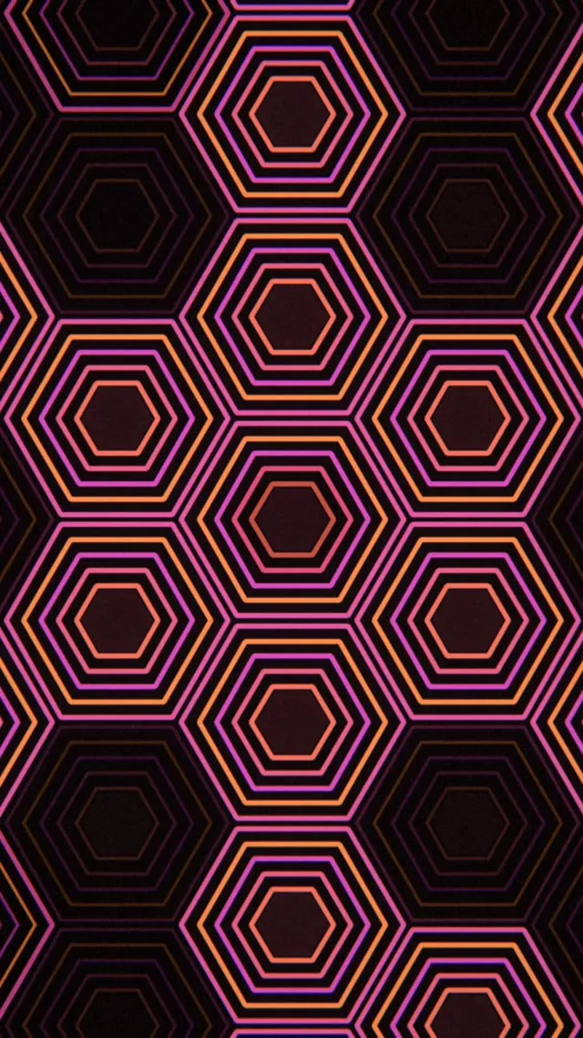 9:16 Reels | Neon Hexagon Pattern 60fps Screensaver Live Wallpaper