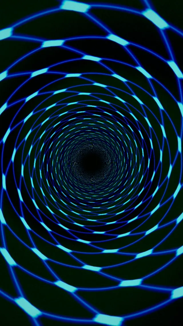 9:16 Reels | Neon Spiral Tunnel 60fps Screensaver Live Wallpaper Glowing Network