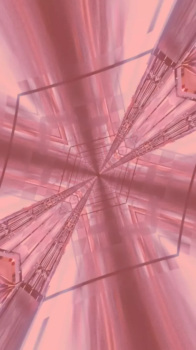 9:16 Reels růžový fraktál Neon tunel radiální exploze 60fps Spořič Live wallpaper