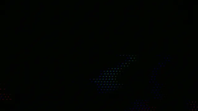 Abstract Blue Digital Particles Motion on Black Background