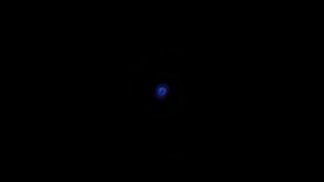 Abstract Blue Glowing Orb on Black Background