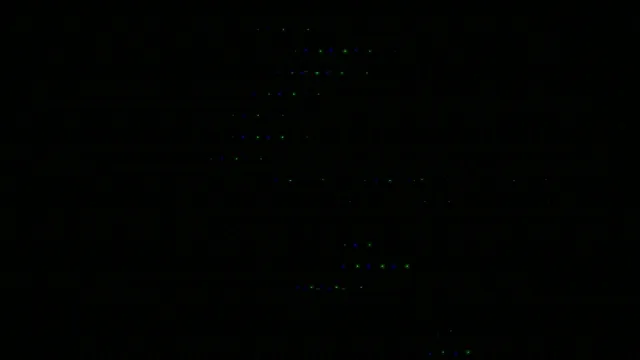 Abstract Blue Green Particles Network on Black Background