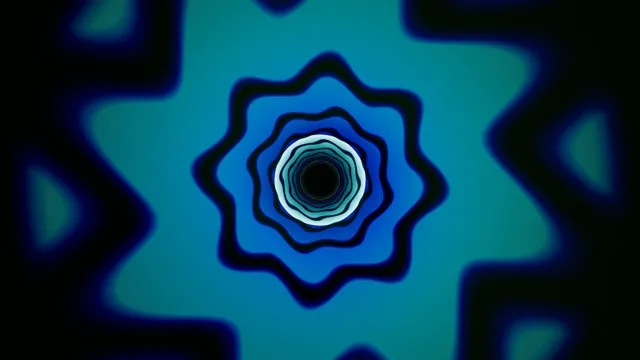 Abstract Blue Neon Spiral Tunnel - 4K Motion Graphics