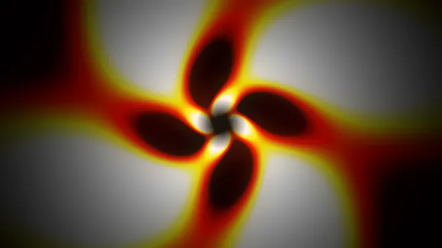 Abstract Glowing Red Yellow Energy Vortex 4K