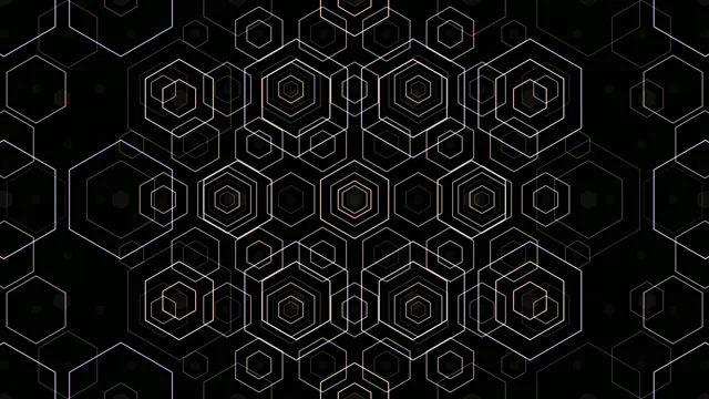 Abstract Gold Hexagon Pattern 4K Motion Background