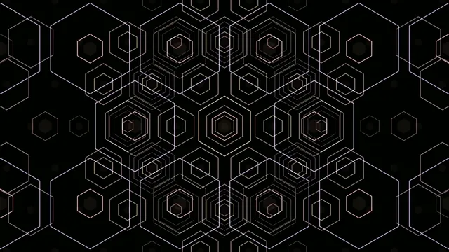 Abstract Gold Hexagon Pattern 4K Motion Background