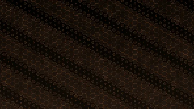 Abstract Gold Hexagon Pattern on Dark Background