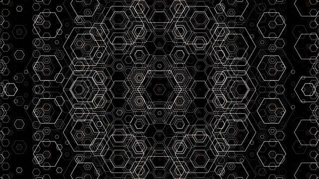 Abstract Hexagon Grid Tech Motion Background