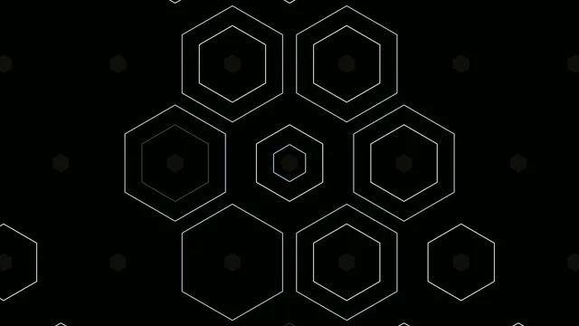 Abstract Hexagon Network Animation 4K