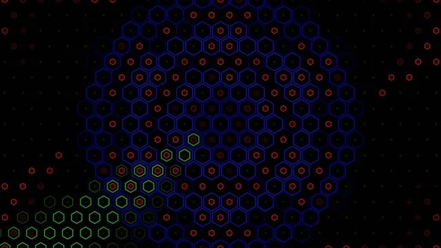 Abstract Hexagonal Network Data Flow Animation 4K