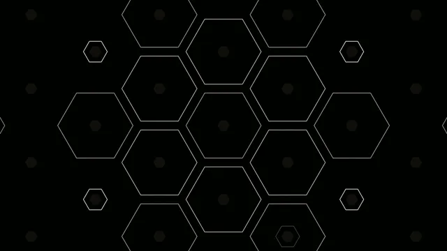 Abstract Hexagonal Network Motion Graphics 4K