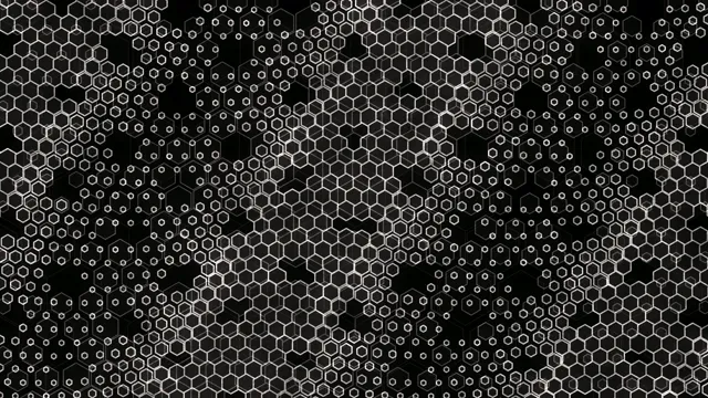 Abstract Hexagonal Network Motion Graphics 4K