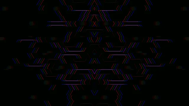 Abstract Neon Geometric Lines Motion Background