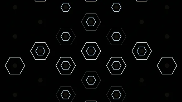 Abstract Neon Hexagon Network Animation 4K